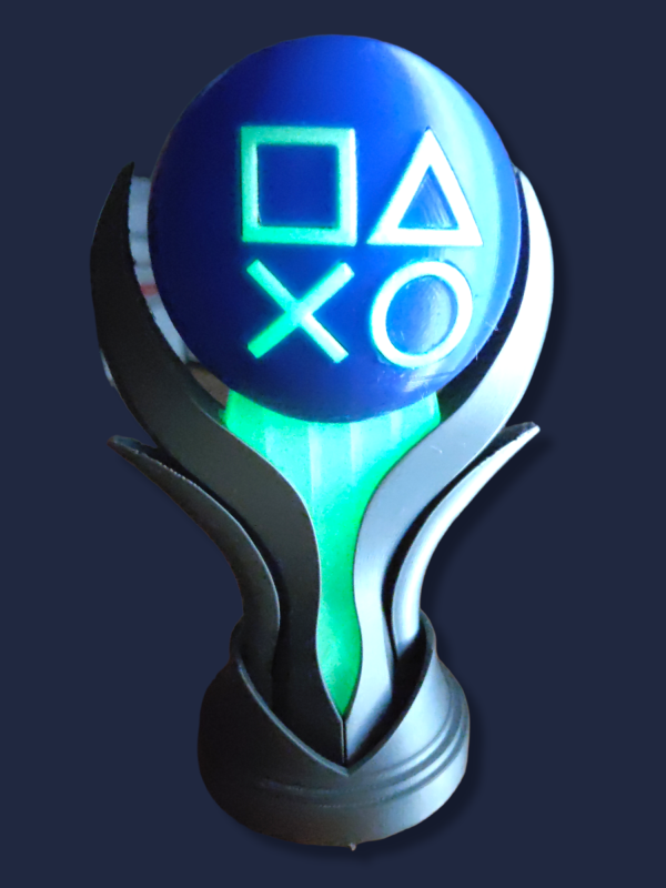 Trofeo Platino PlayStation 5 impreso en 3D