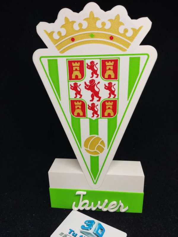 Lámpara nocturna LED con el escudo del Córdoba C.F. y nombre